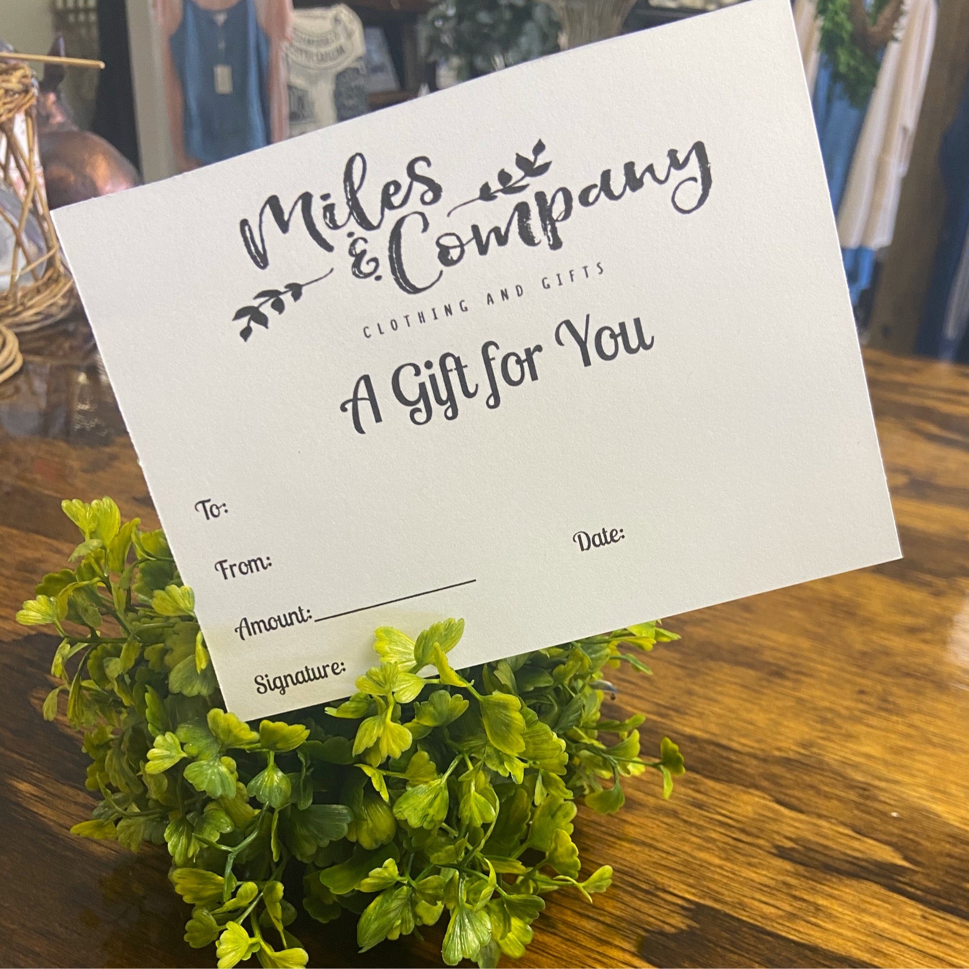 Gift Certificate